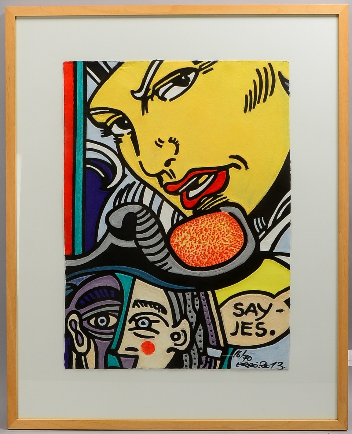 Erró, 'Skinny Girls ain't sexy', handkol. Prägedruck, Aufl. '35/70', sign./dat., hinter Glas