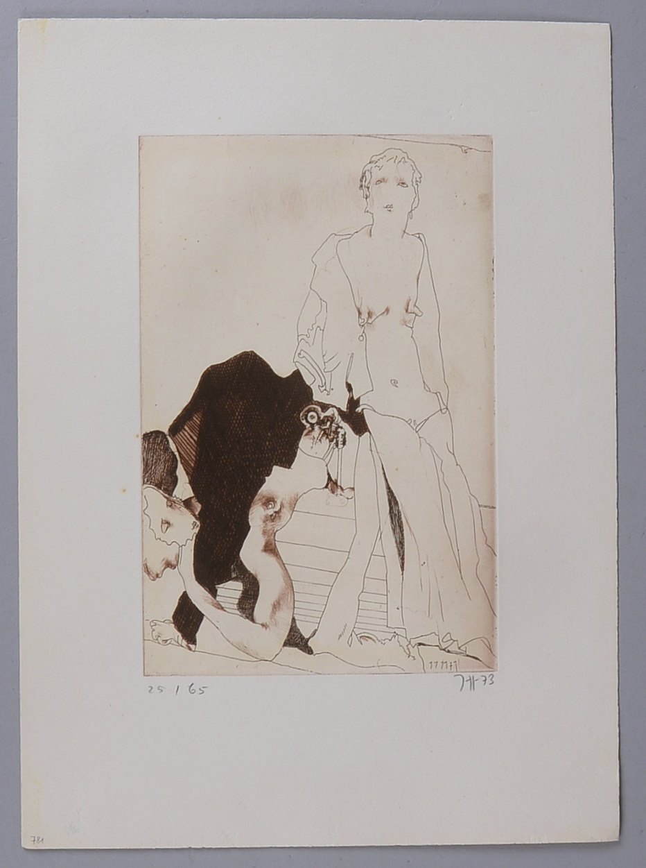 Janssen, Horst, 'Carneval di venezia', Radierung, Aufl. '25/65', monogr., ungerahmt