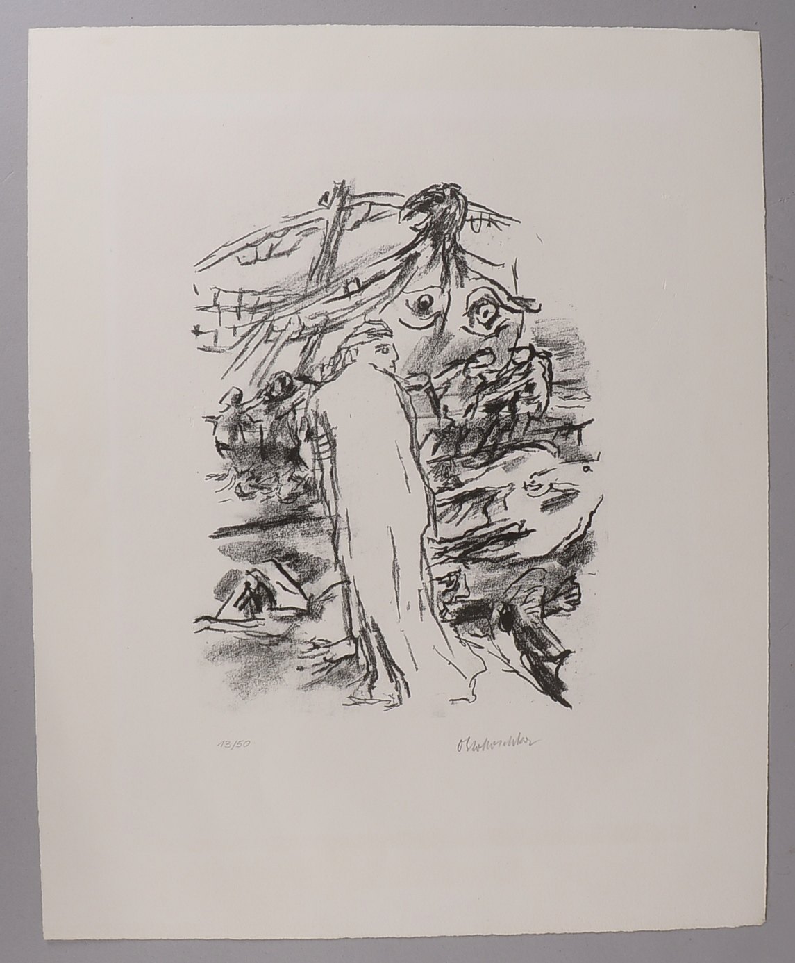 Kokoschka, Oskar, 'Auslieferung der Kassandra...', Radierung, Aufl. '13/50', sign.