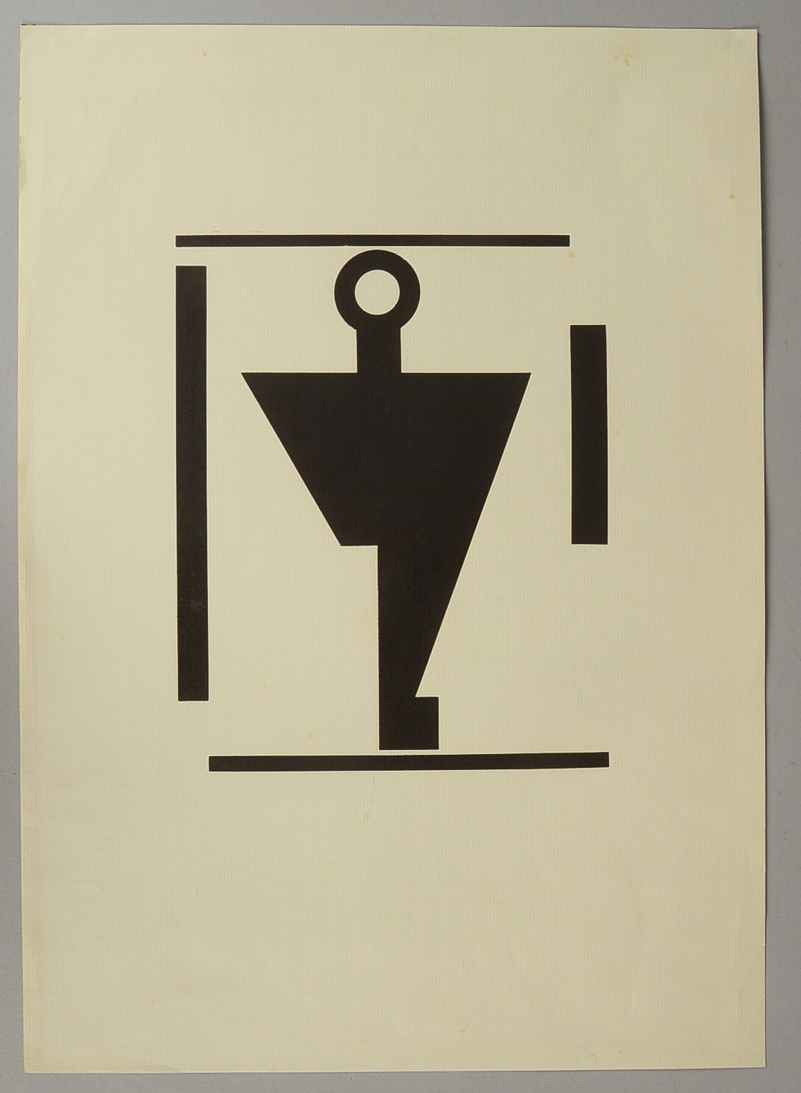 Rohl, K.P., 'Abstr. Figur', Linolschnitt, 'E.A.', verso gest./bez.; Blattmaße 49 x 34,5 cm