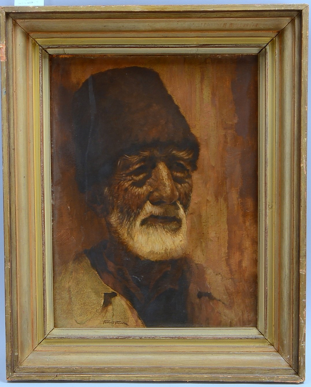 Funke, Bernd, 'Portrait eines Bärtigen...', Öl/Hf, sign.; Rahmenmaße 64 x 52 cm