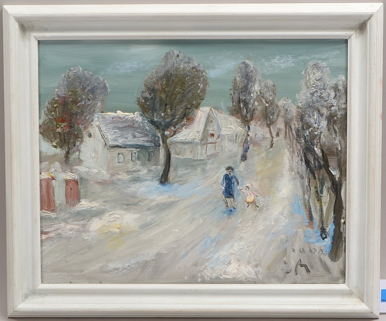 Mühlenhaupt, Kurt (1921 Klein Ziescht - 2006 Zehdenick), 'Barnewitz im Schnee', Öl/Lw