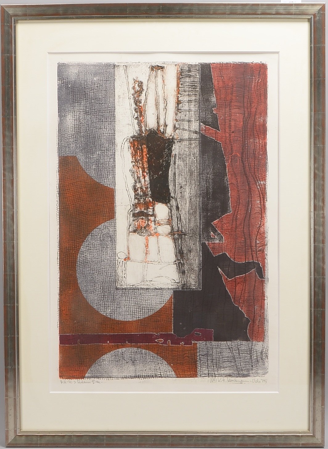 Hartmann-Oels, K.-H., 'Adam I', Farblithogr., bet. und sign./dat. (19)'75', hinter Glas