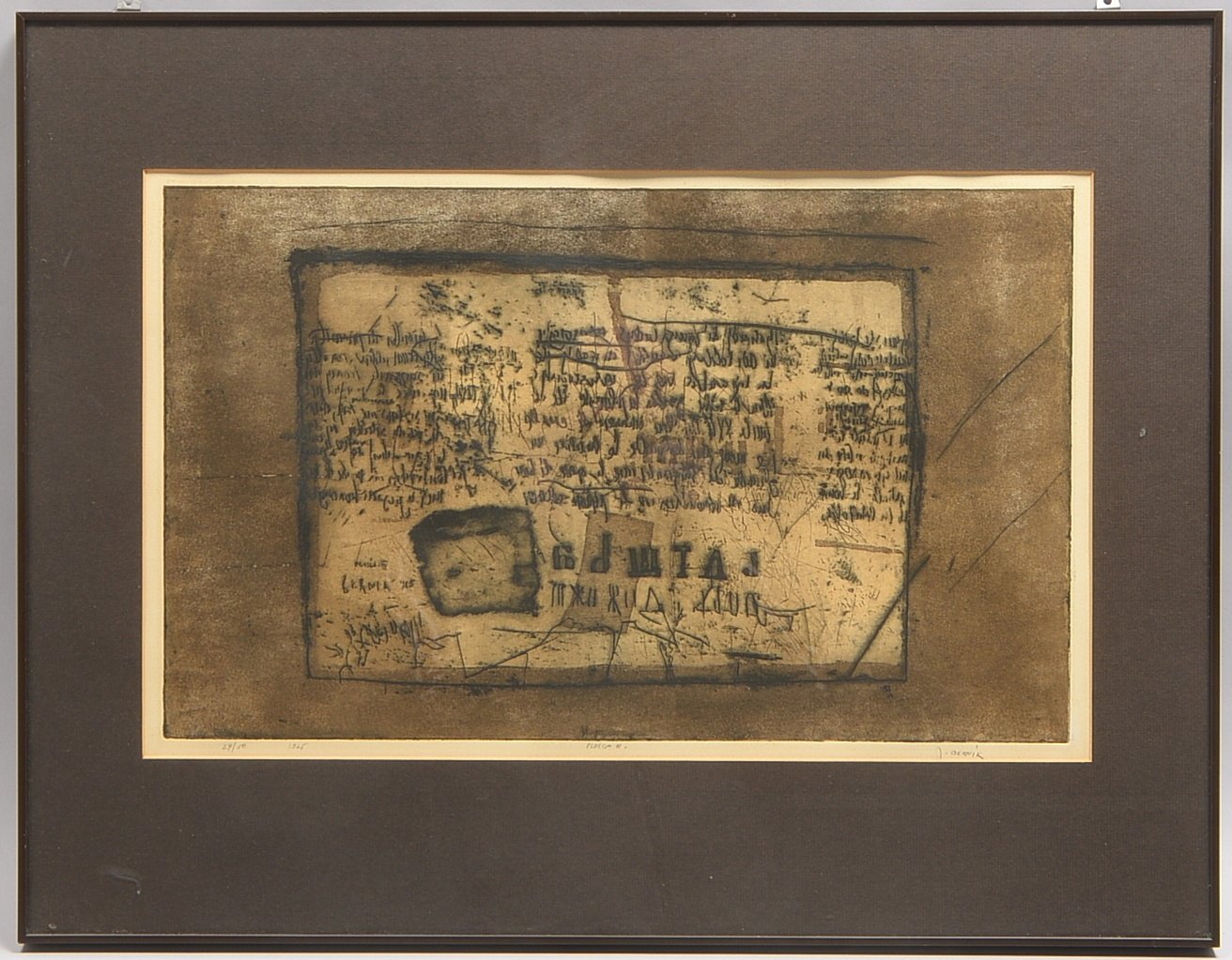 Bernik, Janez, 'Plosca III', Radierung, Aufl. '27/50', bet. und sign., hinter Glas