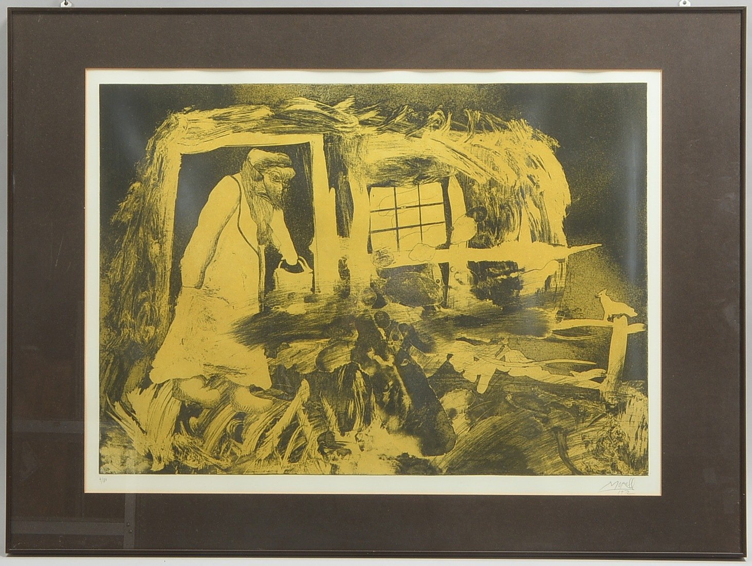 Morell, Pit, 'Vincent van Gogh im Moor', Farbradierung, Aufl. '4/80', sign./dat.