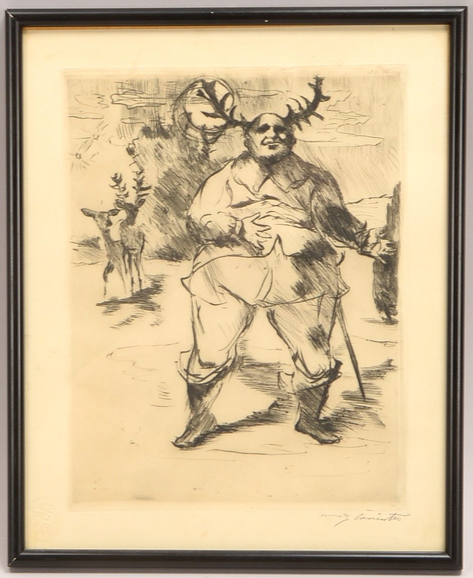 Corinth, Lovis (1858 Tapian - 1925 Zandvoort), 'Falstaff', Radierung auf Bütten