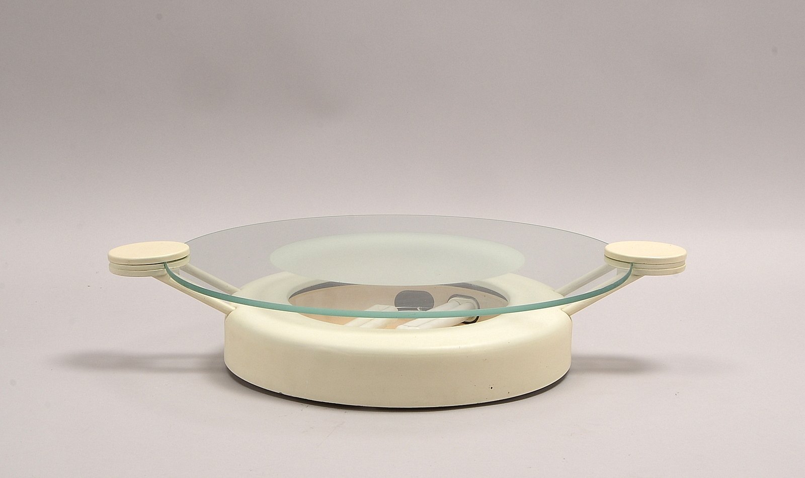 Artemide/Mailand, Decken-/Wandleuchte, 'Cyclos', 2-fl., Metall und Glas