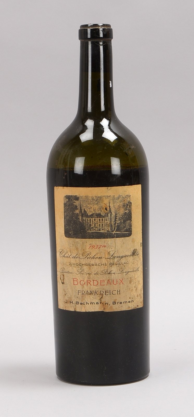 1 Fl. Bordeaux 'Château Pichon-Longueville', 1937(!), 2. Hochgewächs Pauillac; 1,5 l