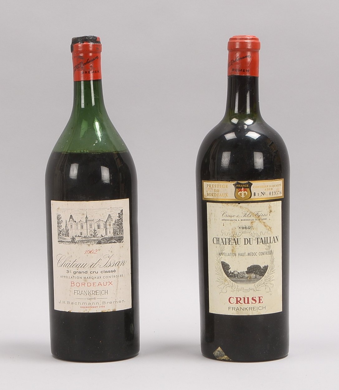 'Château Du Taillan', Haut-Médoc; und 'Château d'Issan', Margaux 3ème Grand Cru; je 1,5 l