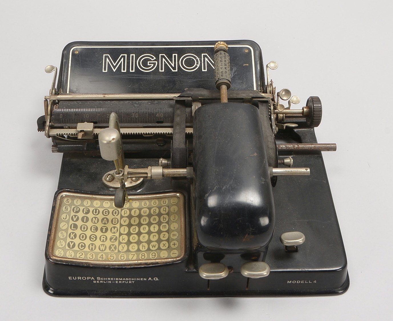 Antike Schreibmaschine, AEG 'Mignon', Modell 4 (gebaut von 1903 - 1934)