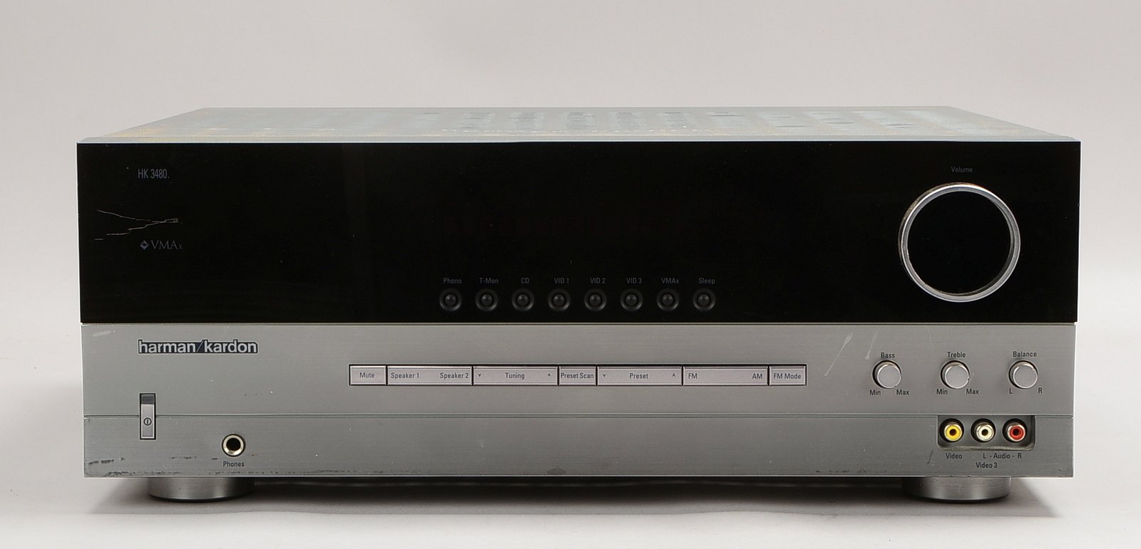 Vintage-Receiver, Harman/Kardon 'HK3480', Receiver mit Radio, Baujahr 2003 - 2008, Farbe Schwarz/Sil
