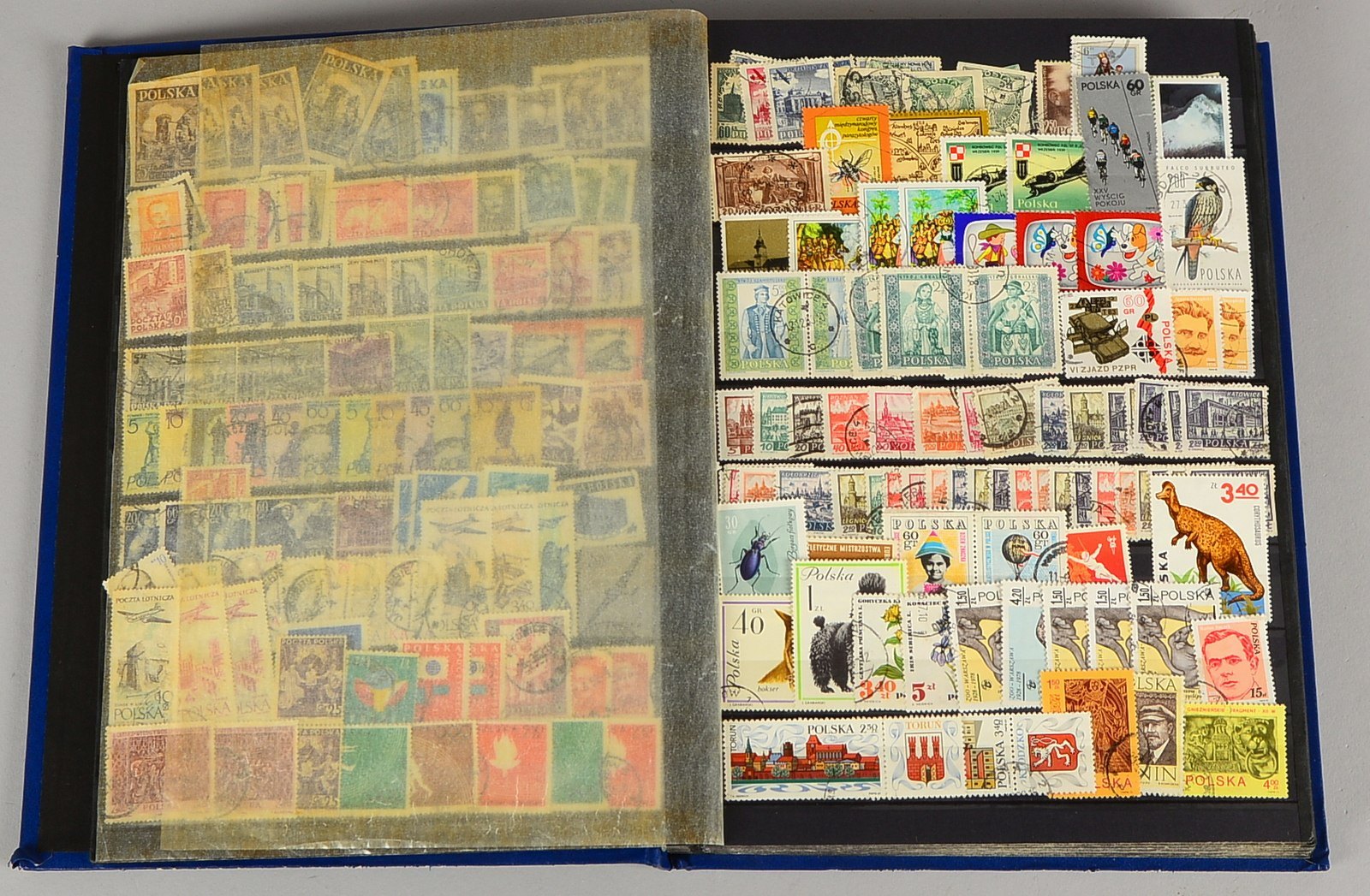 Briefmarken (Vermischtes): 'Polen' und 'Großbritannien', dichte Sammlung - auf 16x Seiten