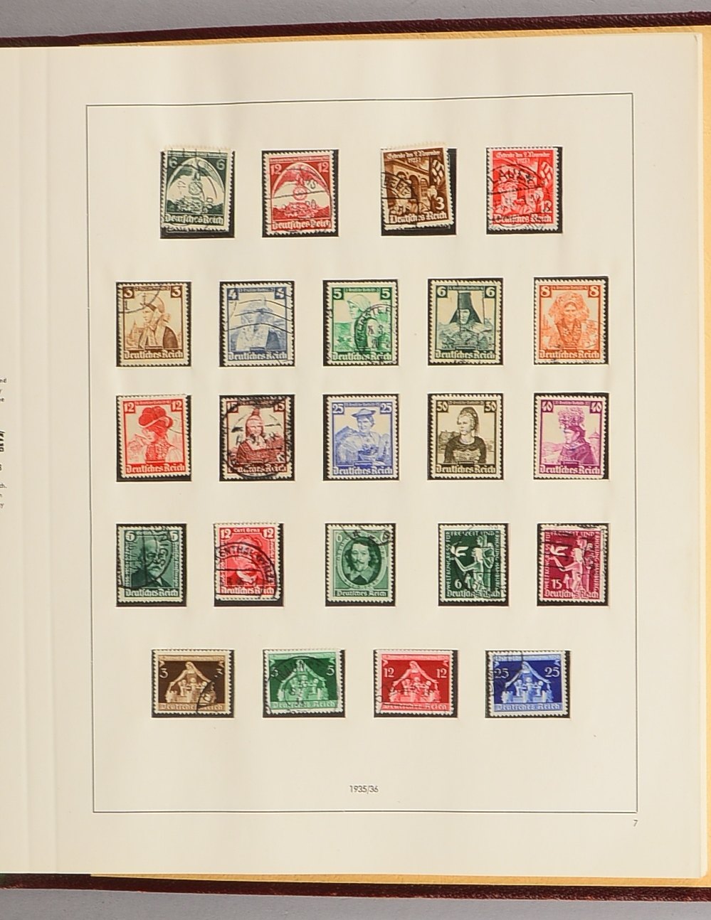 Briefmarken ('III. Reich'), 1923 - 1933: 1. Block/gest., und handgest./nicht gepr. - im Album