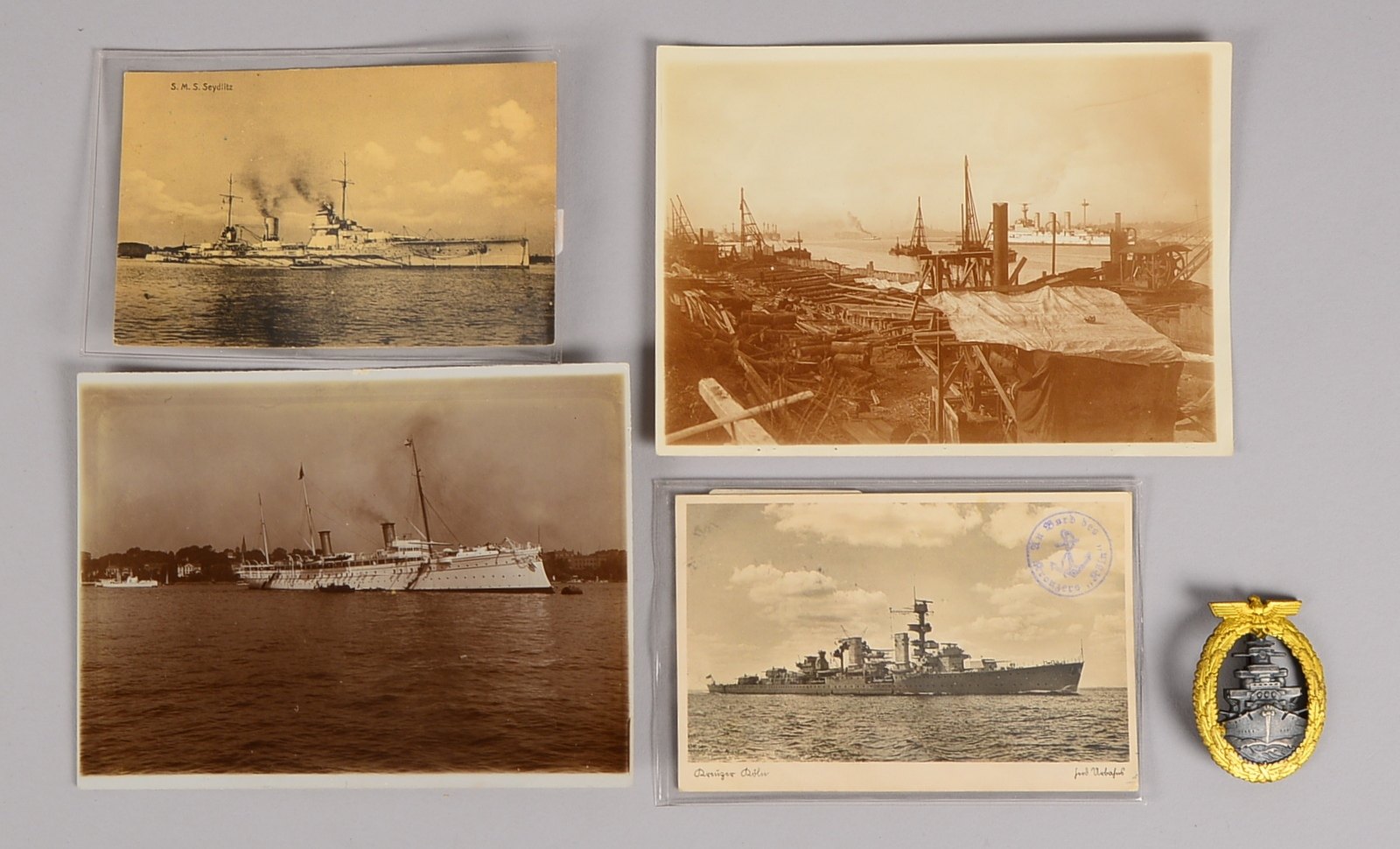 Sammler-Abz. (Marine, II. WK): 'Flotten-Kriegsabz.', mit Marine-Porstkarten/Fotogr.