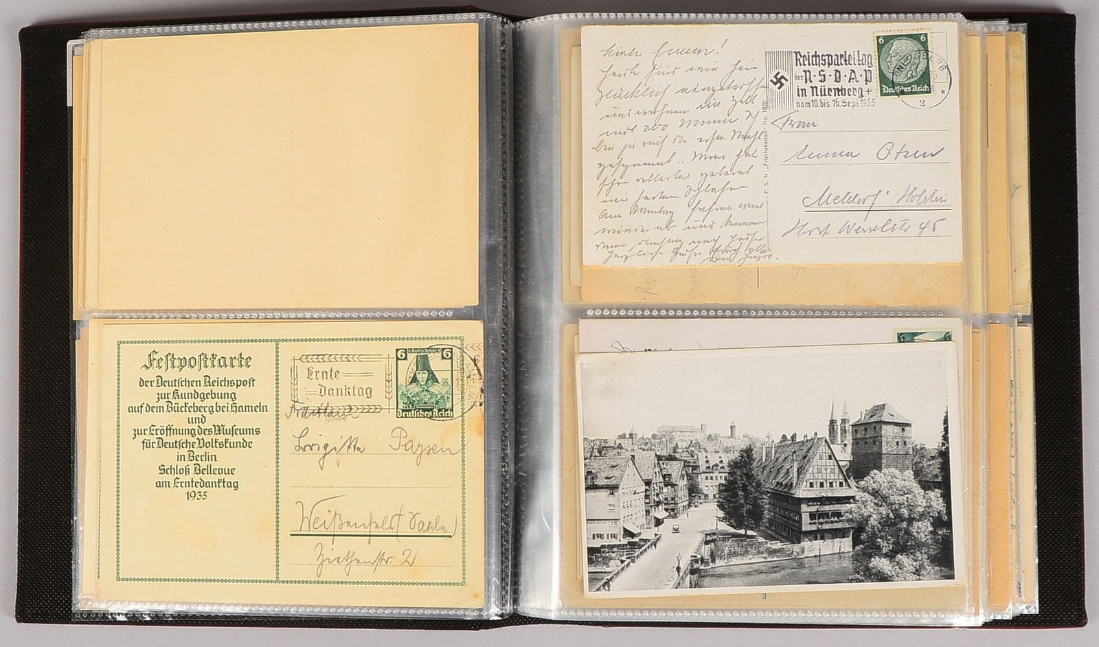 Postkarten: Sonderkarten, gelaufen/ungelaufen - selten!; ca. 96 Stück, im Album