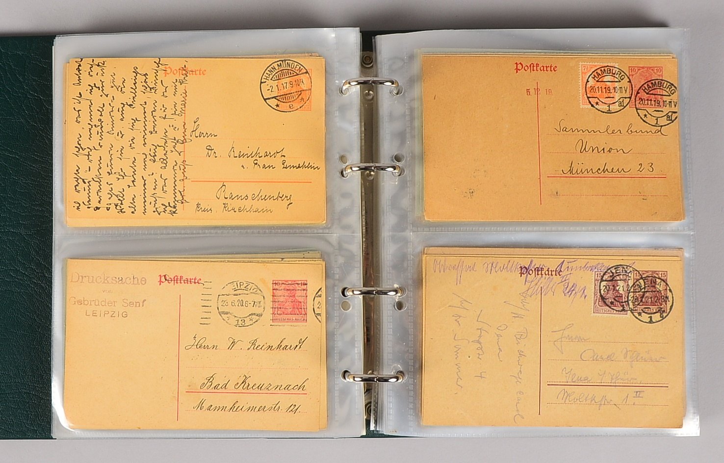 Postkartensammlung (I. WK), Karten und Briefe - im Lindner-Album gesammelt