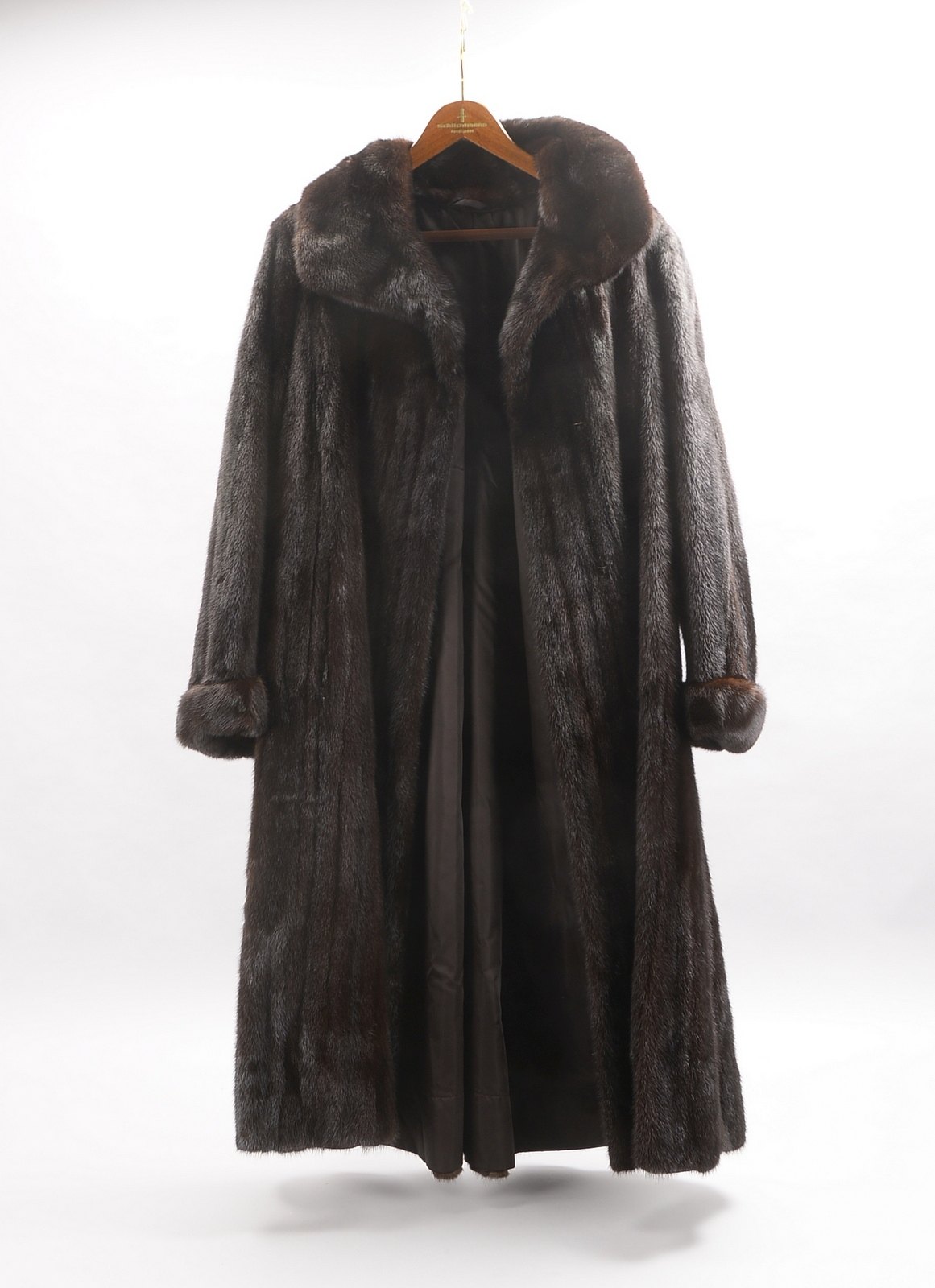 Damen-Pelzmantel, Blackglama, lange weite Ausf., guter Tragezust.; Gr. ca. 42