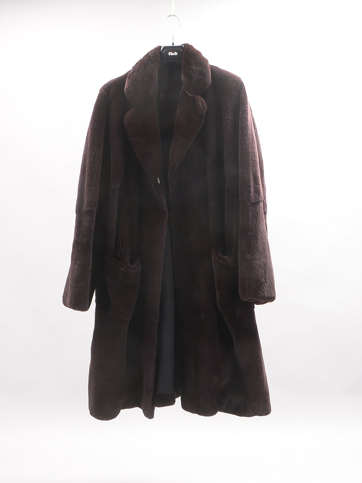 Manfred Bogner-Pelzmantel, 'Bonnie', Saga Mink, mittellange Ausf.; Gr. ca. 40