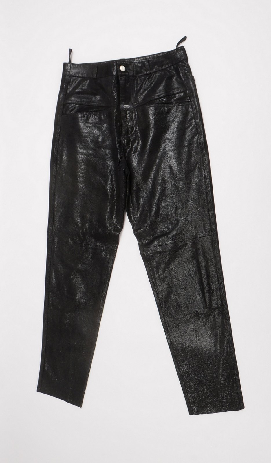 Exkl. Damenhose, Closed, 'Pedal Pusher', feines schwarzes Leder; Gr. 46