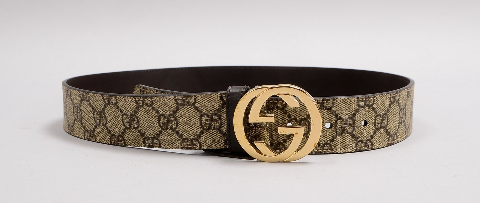 Gucci-Ledergürtel, mit Stoffbeutel, ungetragen!; Länge 94 cm - in OVP