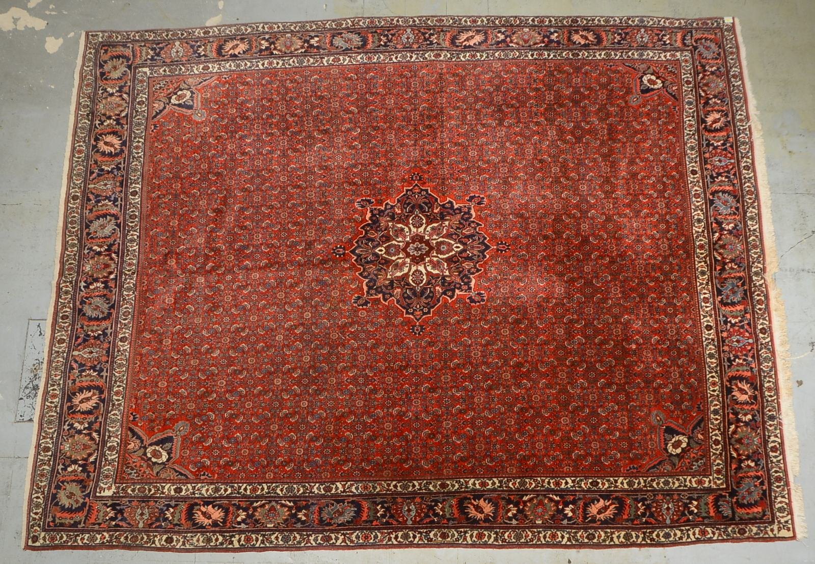 Bidjar, feste mittelf./feine Knüpfung, hoher dichter Flor; Maße 400 x 300 cm