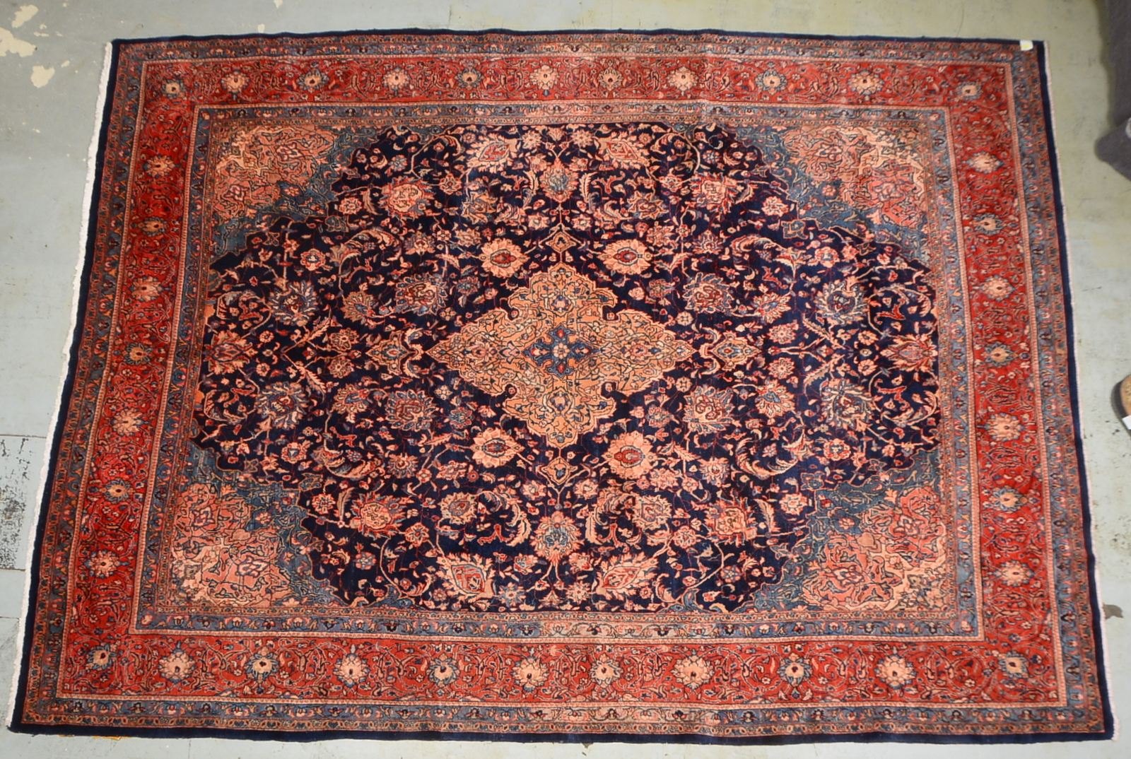 Sarough-Brücke, hochflorig, guter Zustand, wohnfertig; Maße 436 x 312 cm