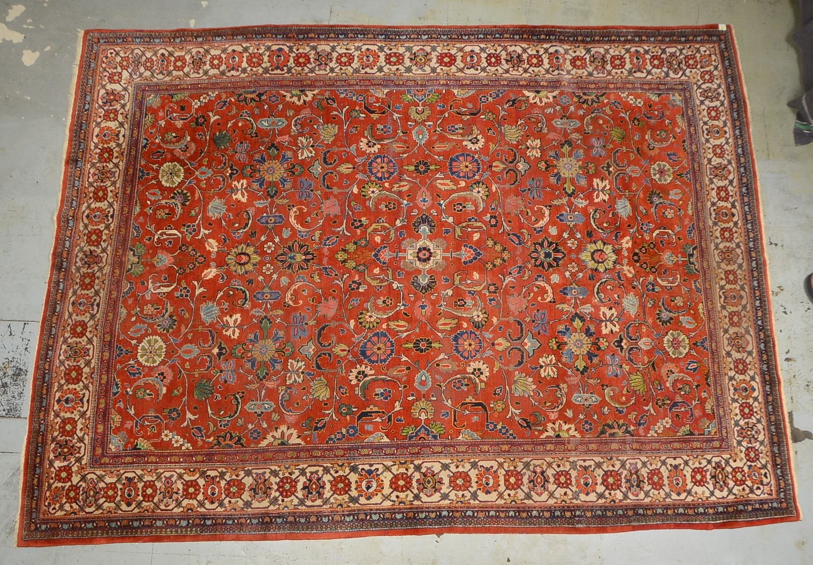 Meshkabad, Pflanzenfarben, floral durchgemustert; Maße 421 x 312 cm