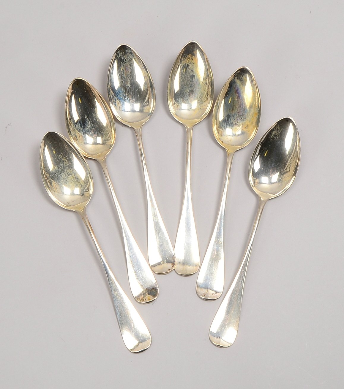 6 Speiselöffel (M. Wimmer/München), 800 Silber, Dekor Alt Englisch, Gewicht 270 g