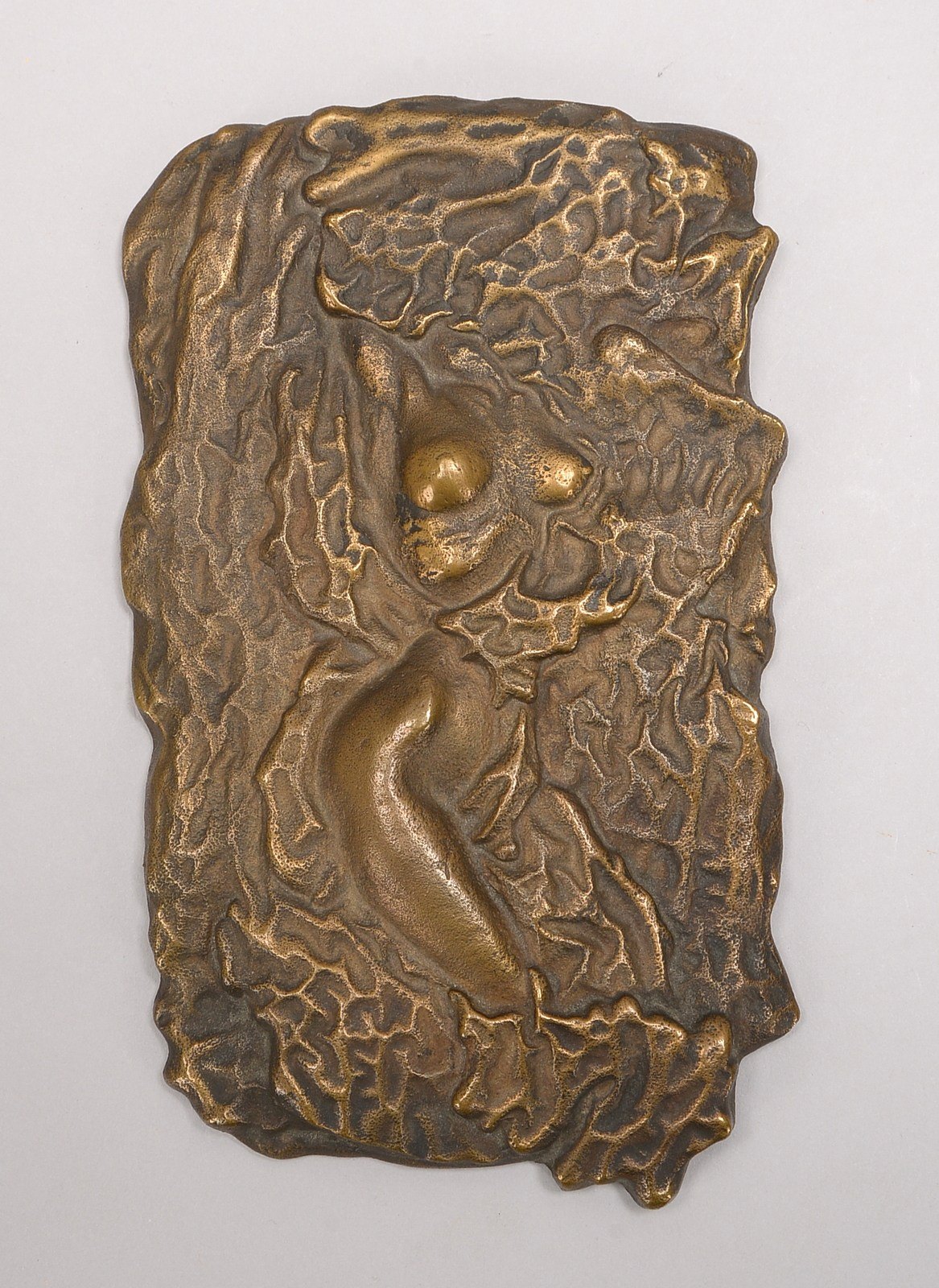 Mody, P., Bronzerelief, Auflage-Nr. 602/750, unterseitig Filzbezug; Maße 18 x 11 cm