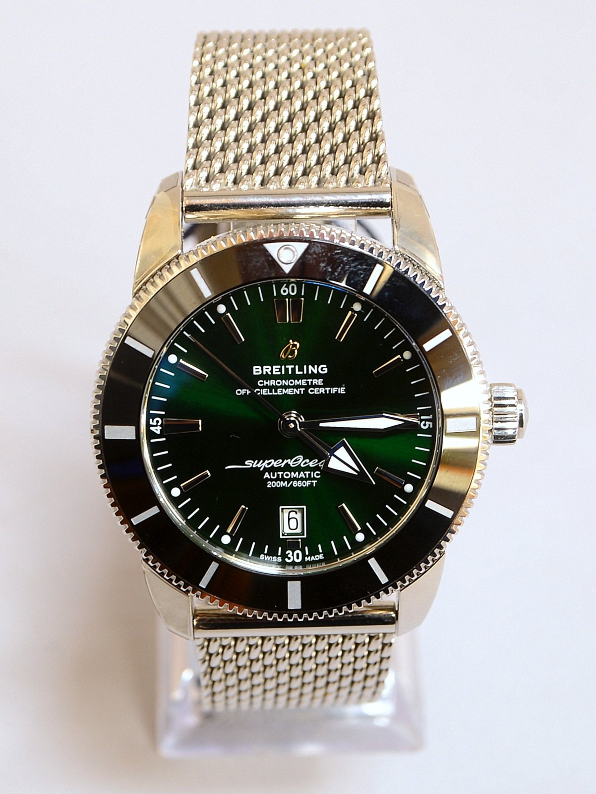 HAU Breitling Superocean Heritage, Autom., Edelstahl-Geh./Armb. - neuwertig!, OVP
