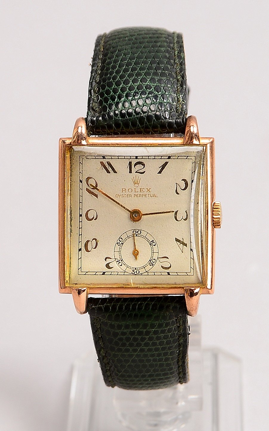 Rolex Oyster Perpetual, Handaufzug, Stahlgehäuse/partiell vergoldet, 2x Lederarmb.