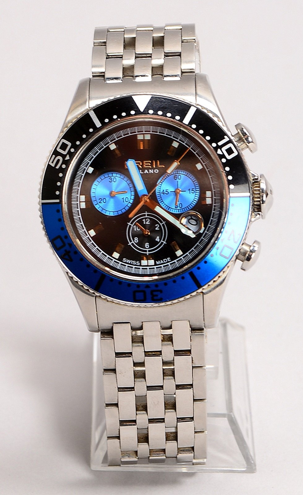 HAU/Chronograph (Mailand), Breil, Quarz, Edelstahl-Geh./Armband; Ø 44 mm