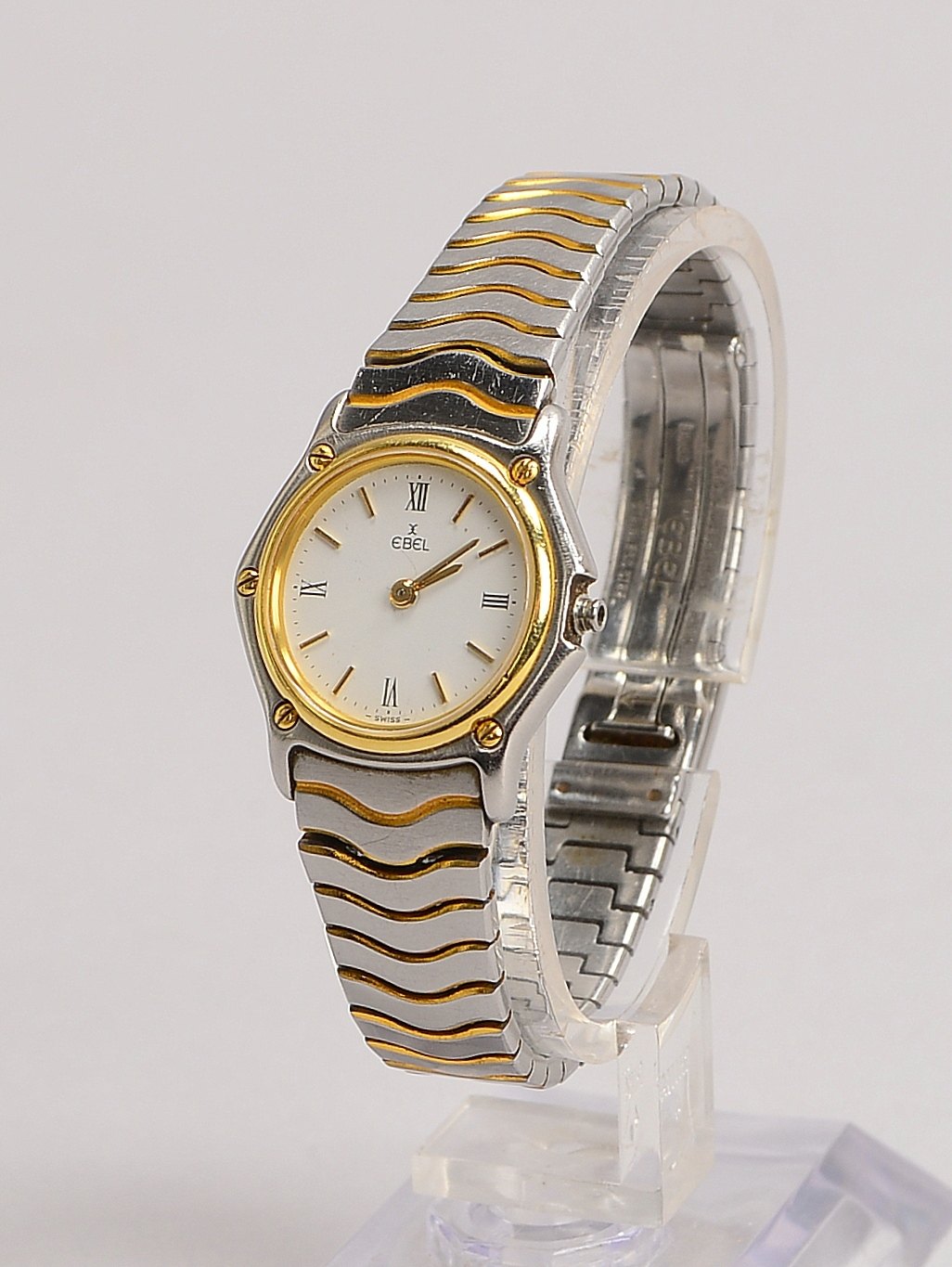 DAU Ebel, Quarzwerk, Edelstahl-Geh./Armband, partiell verg. - ungeprüft; Ø 23 mm