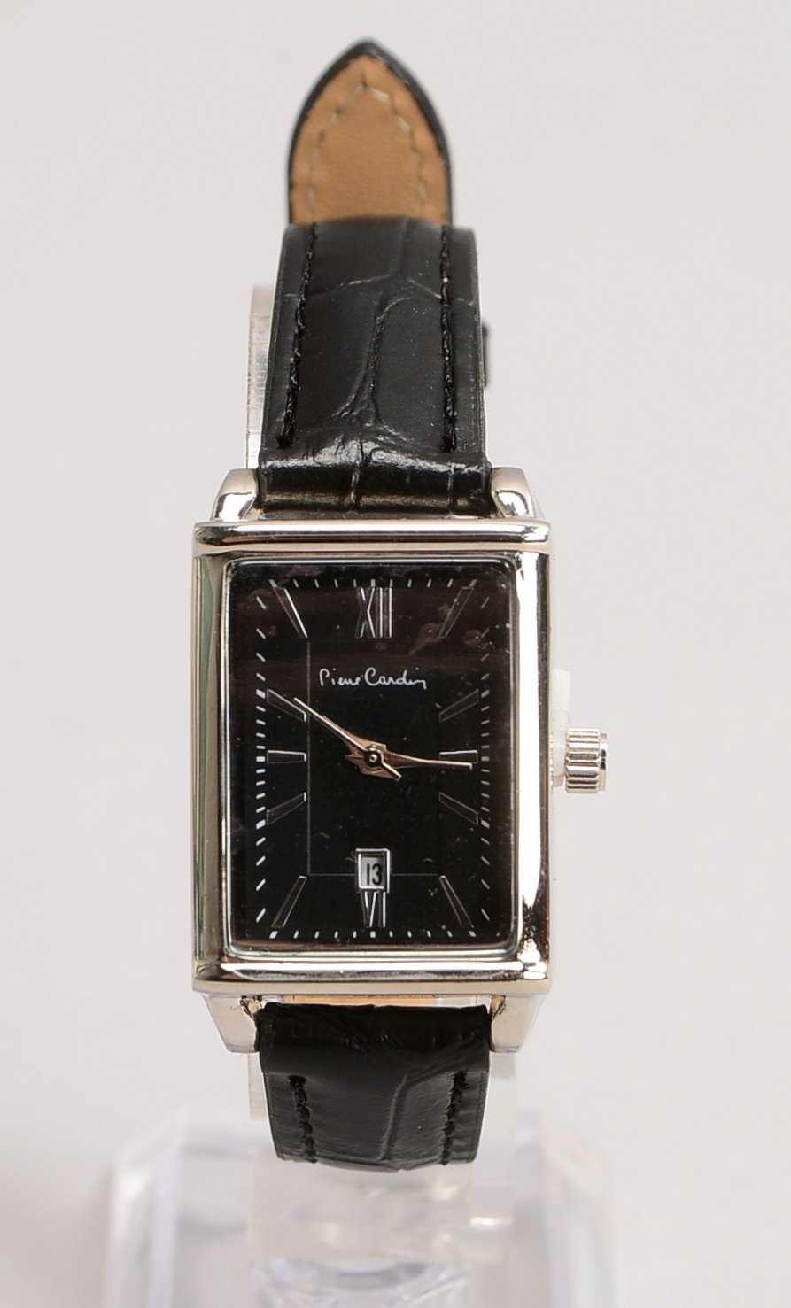 Retro-Armbanduhr, Pierre Cardin, Modellnr. 902 902, an Lederarmband, in orig. Box