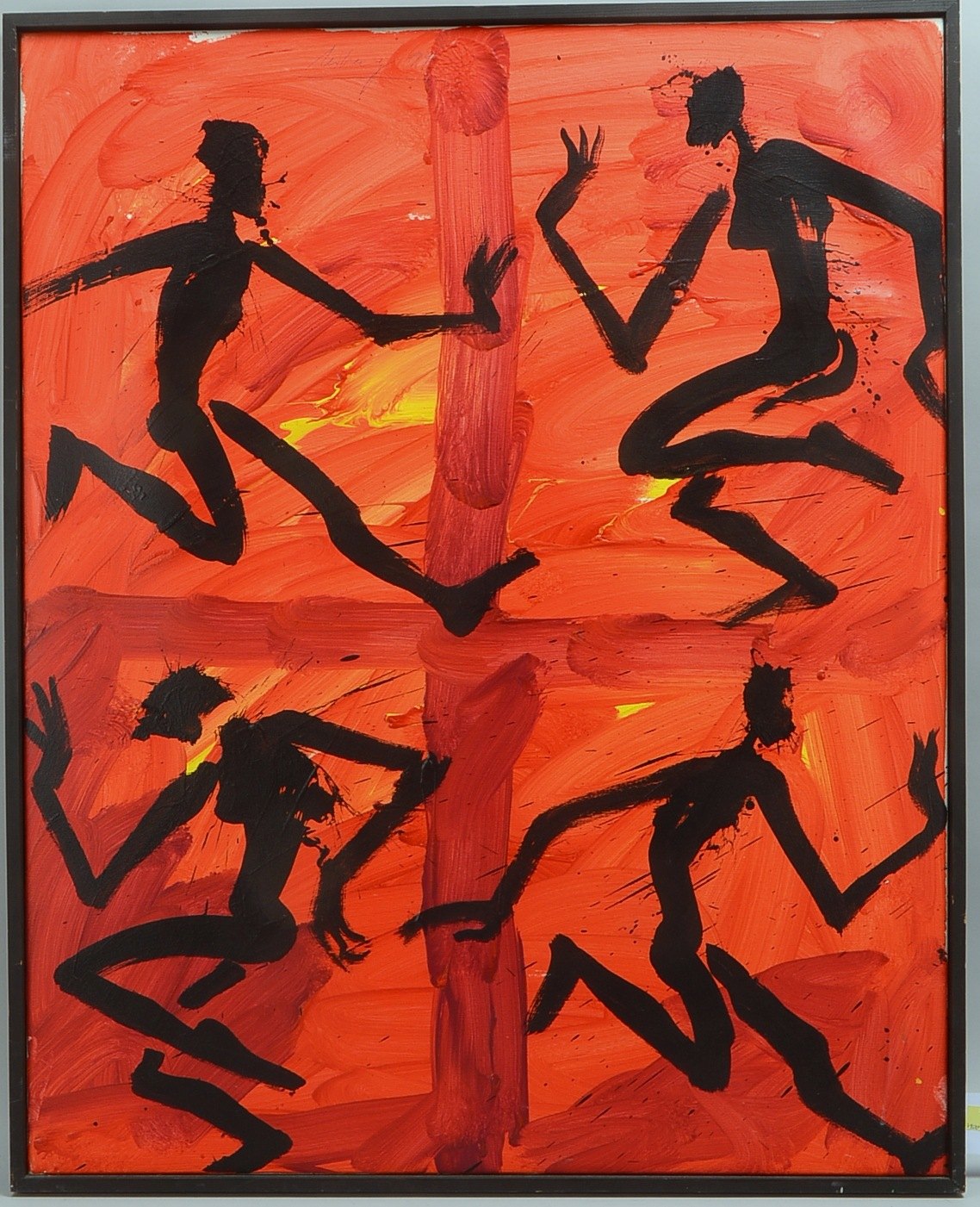 Leiberg, Helge, Der Tanz, Acryl auf Leinwand/gerahmt, sign./dat.; RM 102 x 82 cm