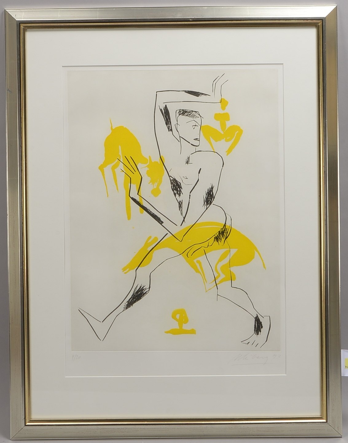 Leiberg, Helge, O.T., Farblithografie, 4/20, sign./dat., hinter Glas; RM 88 x 68 cm