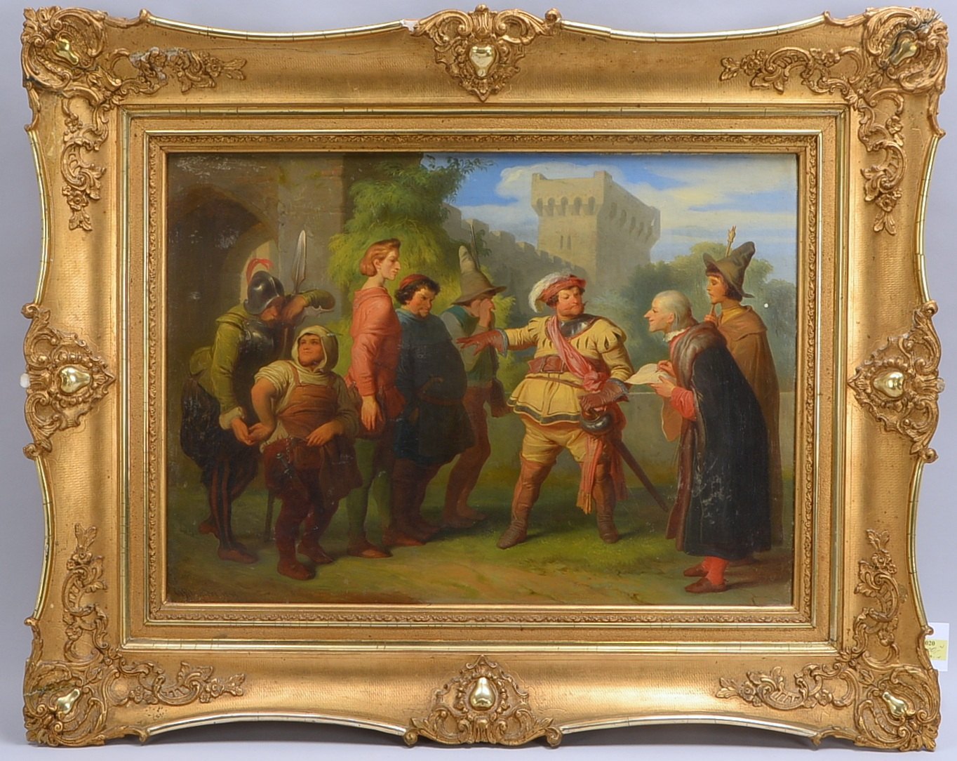 Schneider, Heinrich J., Das Bestechungsgeld, Öl/Lw, sign./dat.; RM 73,5 x 92 cm