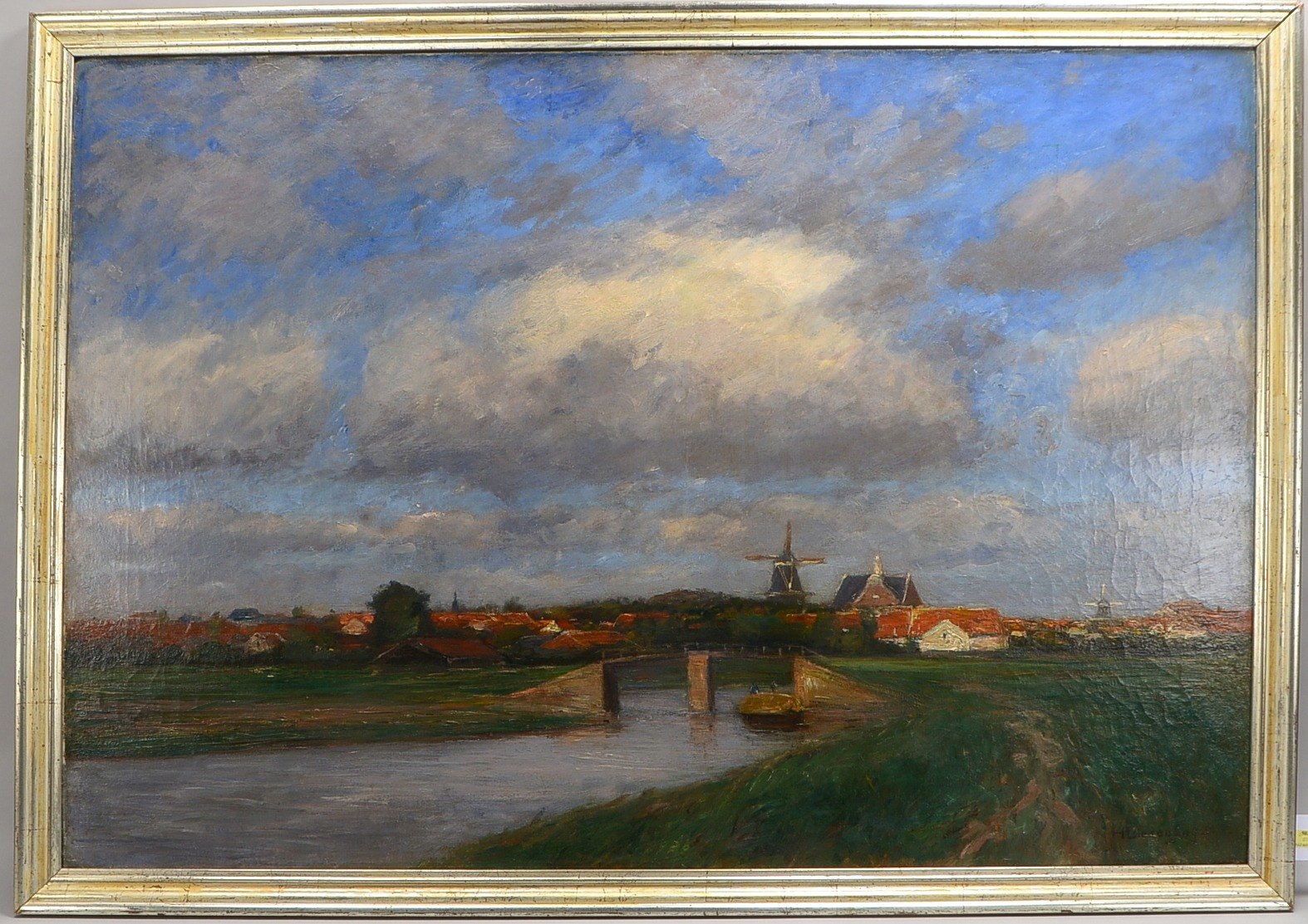 Liesegang, Hellmuth, Stadtansicht, Öl/Lw, signiert; RM 104,5 x 147,5 cm