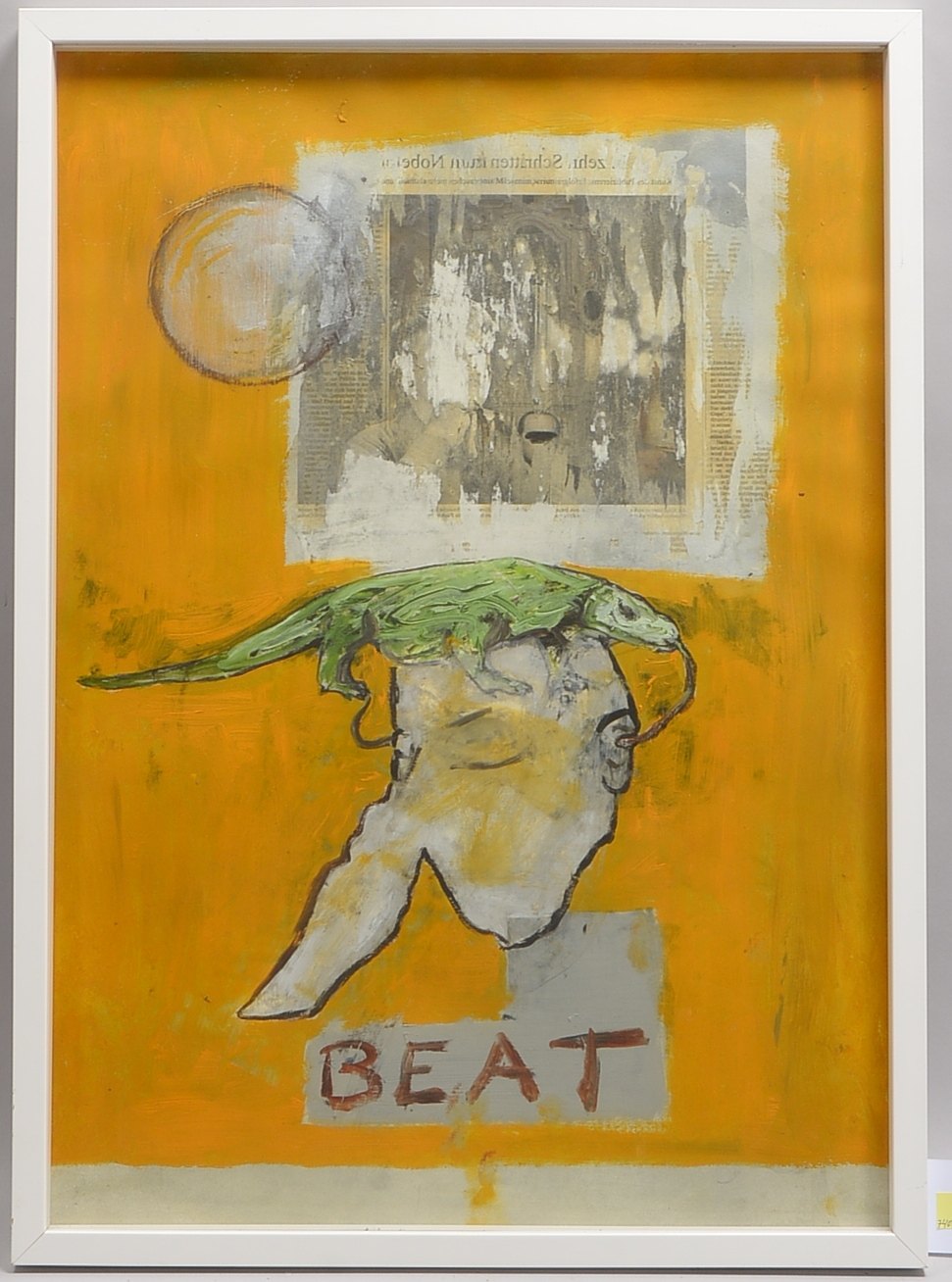 Gefken, Tom, BEAT, Collage, sign./datiert, hinter Glas gerahmt; RM 73 x 53 cm