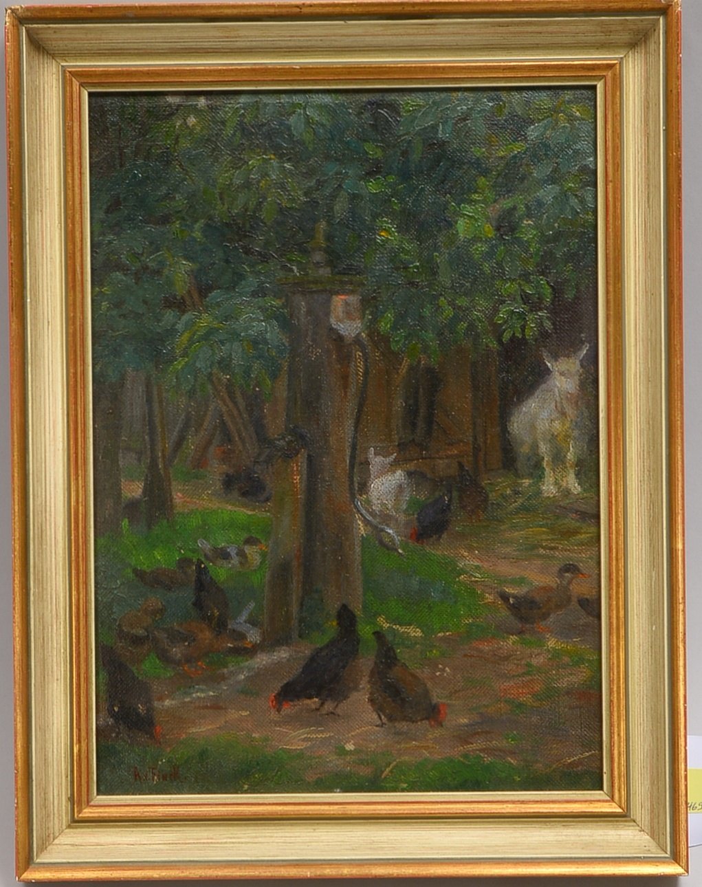 von Finck, Adèle, Worpsw. Bauernhof, Öl auf Lw/Hf, handsign.; RM 40,5 x 31,5 cm