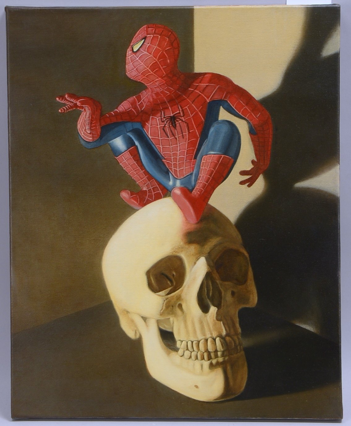 Heller, Jens, Spiderman II, Öl/Lw, signiert/datiert, ungerahmt; BM 50 x 40 cm