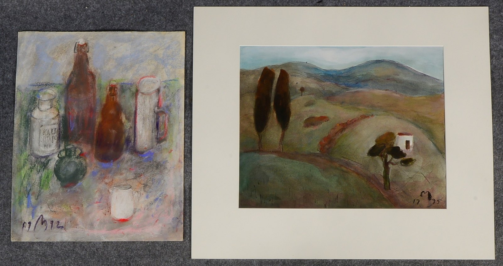 Mühlenhaupt, Kurt, Federzeichnung und Kreidepastell, monogr./dat.; BM 40 x 50 cm