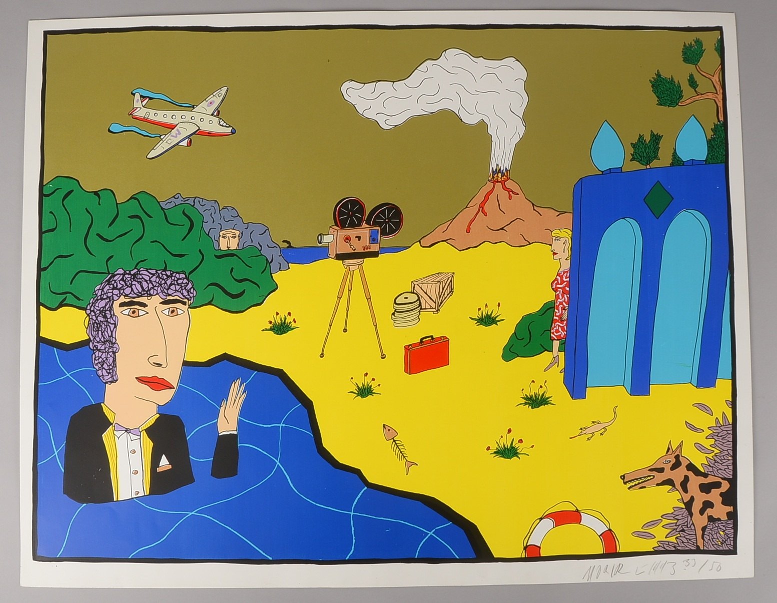 Götze, Moritz, O.T., Farbserigrafie, 33/50, sign./datiert; BM 68 x 85,5 cm