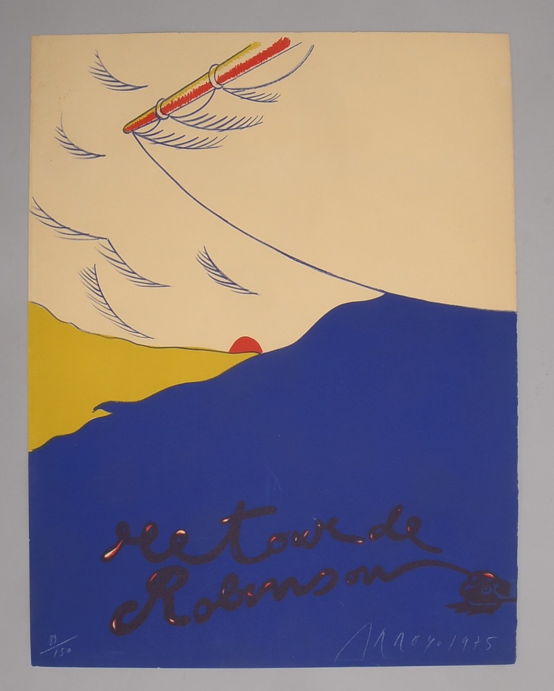 Arroyo, Eduardo, Retoure de Robinson, Farblithogr., 89/150, sign./datiert; BM 65 x 50 cm