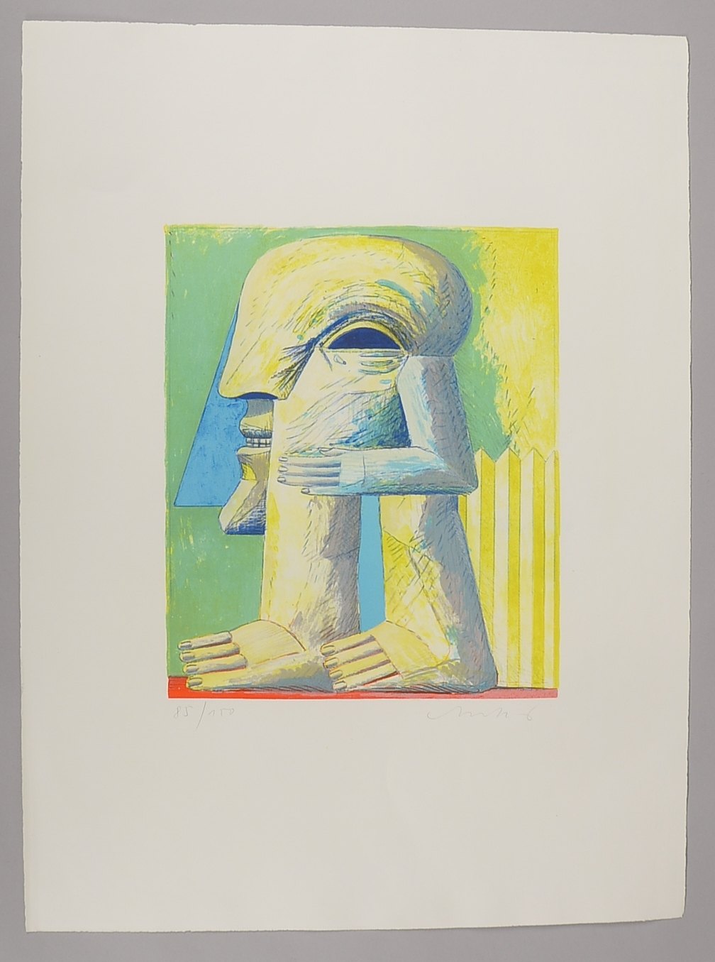 Antes, Horst, Farblithographie, Aufl. 150, numm./sign., Trockenstempel; BM ca. 69 x 51 cm