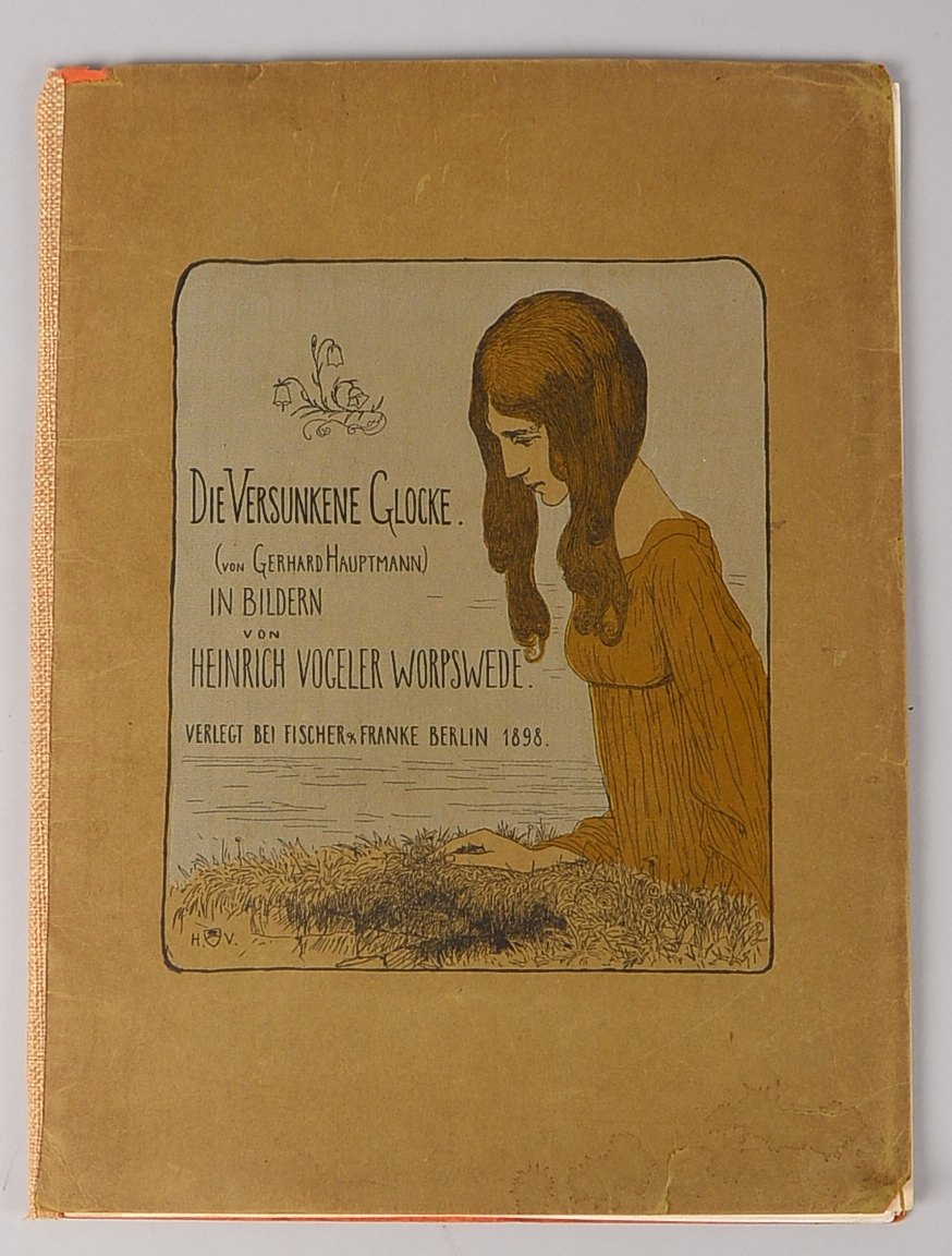 Vogeler, Heinr., Mappe, Die versunkene Glocke, 11x Lithogr., dat. 1898; Maße 39 x 29 cm