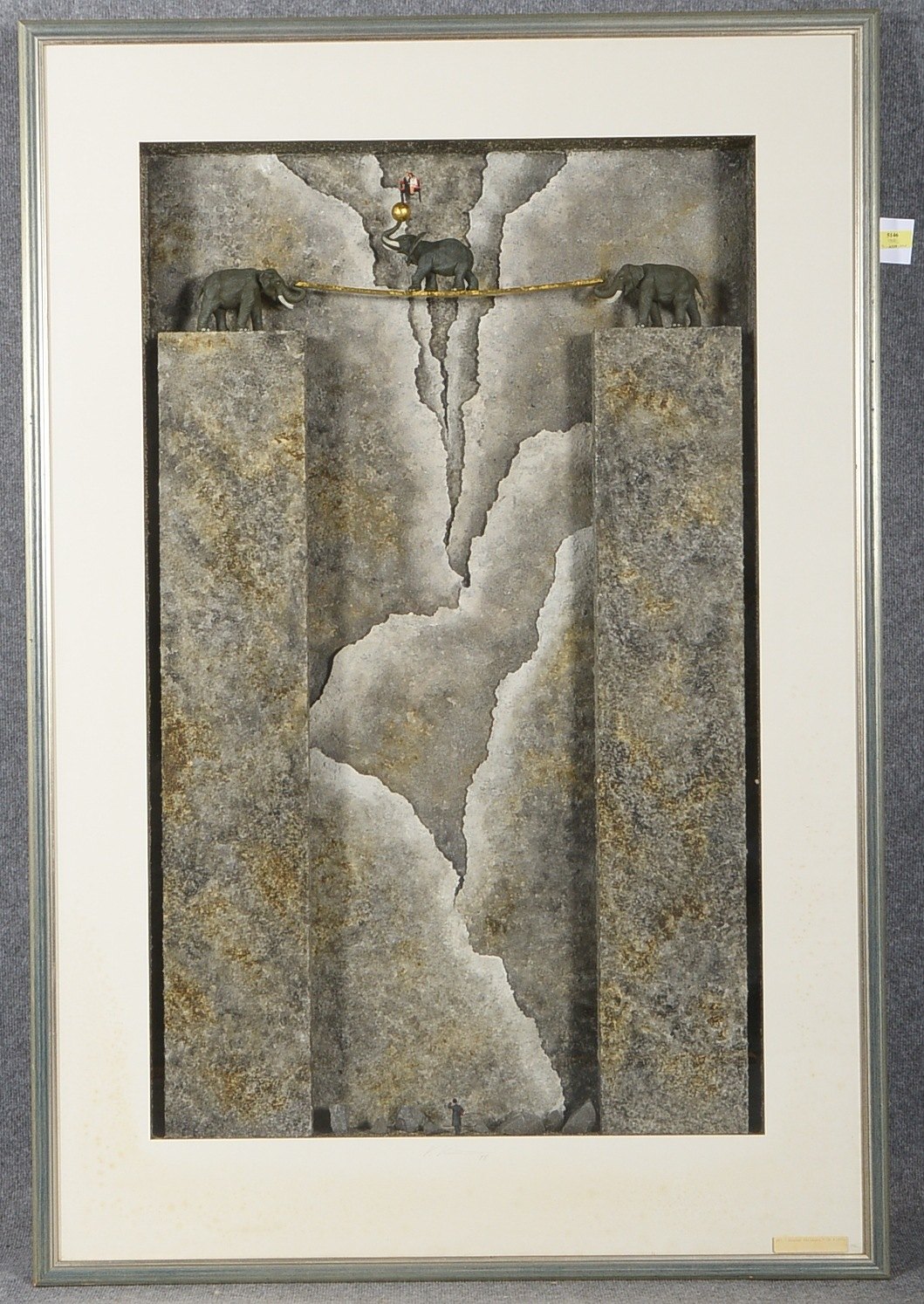 Kühn, Volker, Großer Seiltanz - Art in Boxes, 3D-Objektkasten; RM 155 x 105 cm
