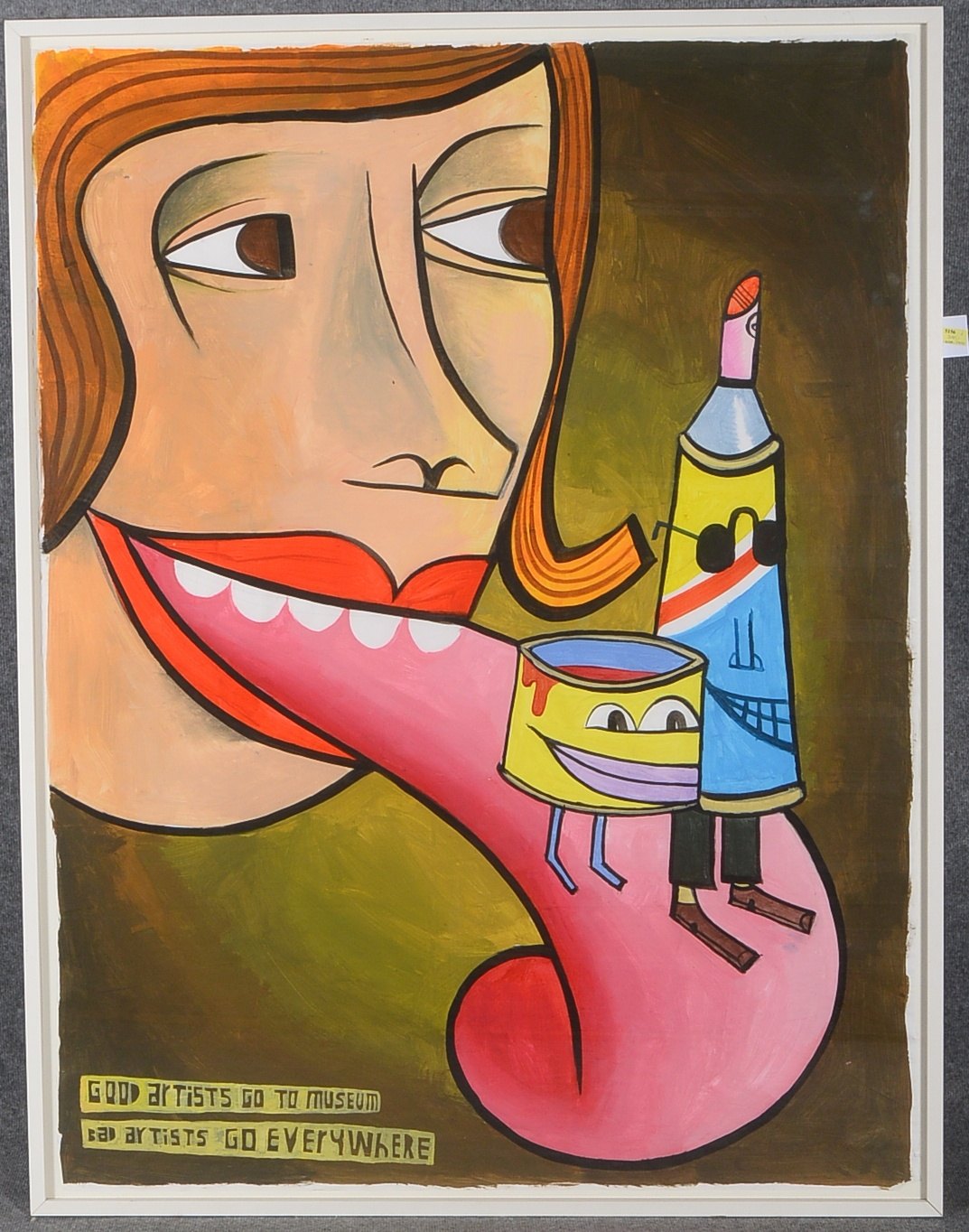 Avignon, Jim, Good artists go to museum..., Acryl auf Papier; RM 160 x 123 cm