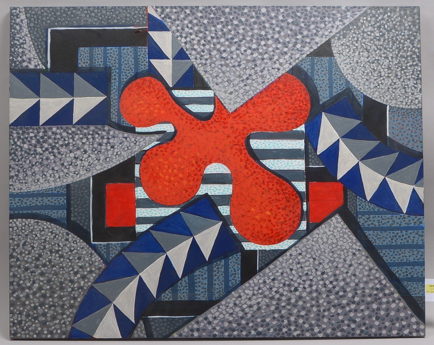 Kühn, Volker, Abstrakte Komposition, Acryl/Lw, unsign.; Bildmaße 80 x 100 cm