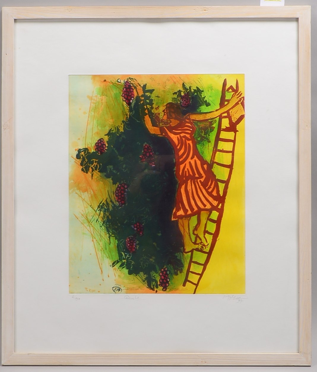 Holzer, Adi, Erntezeit, Farblithografie, sign./dat., hinter Glas; RM 81 x 69 cm